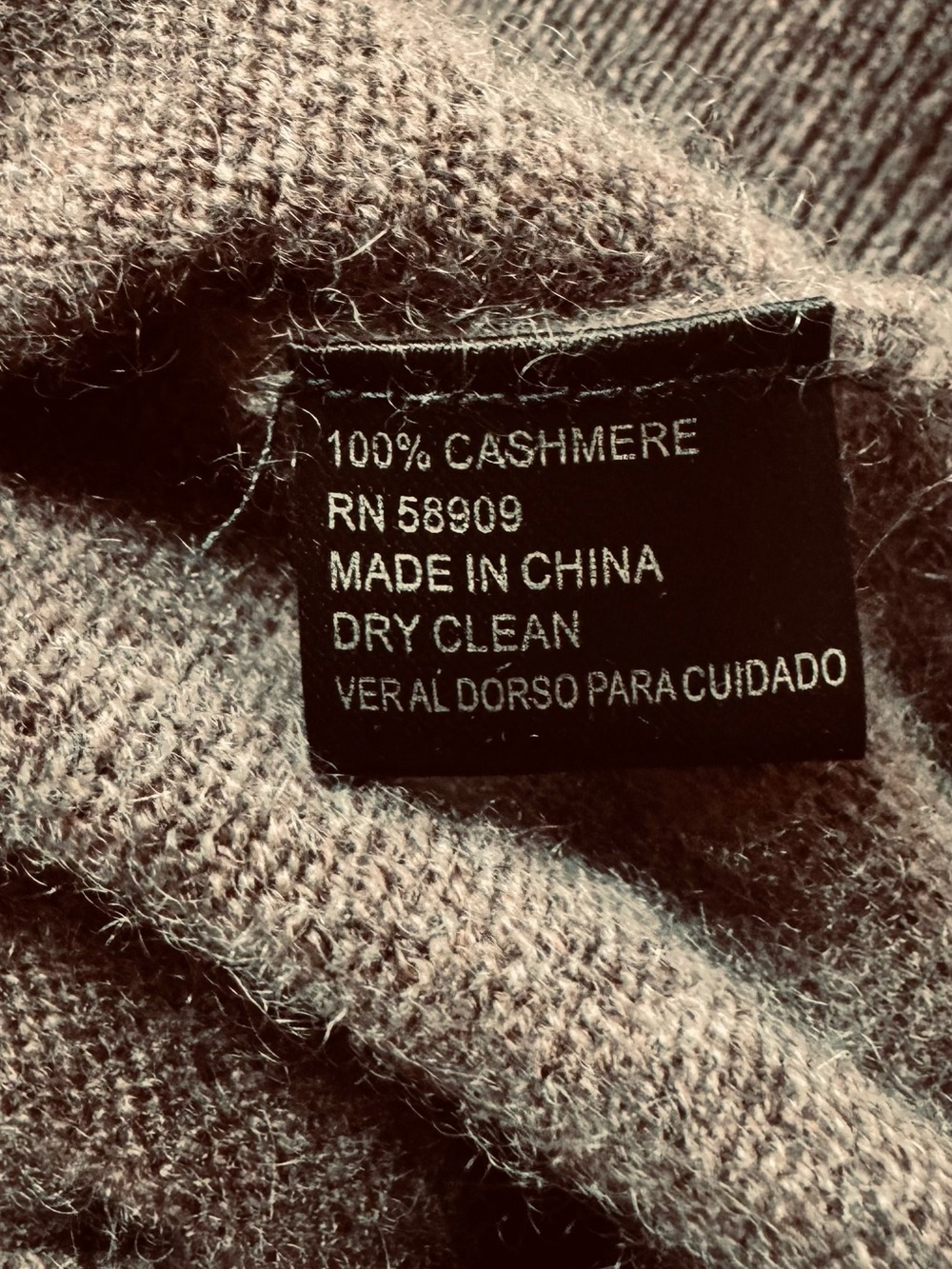 🤎 Antonio Melani 100% Cashmere Sweater | Brown Cocoa Heather | XS Taupe - Picture 8 of 8